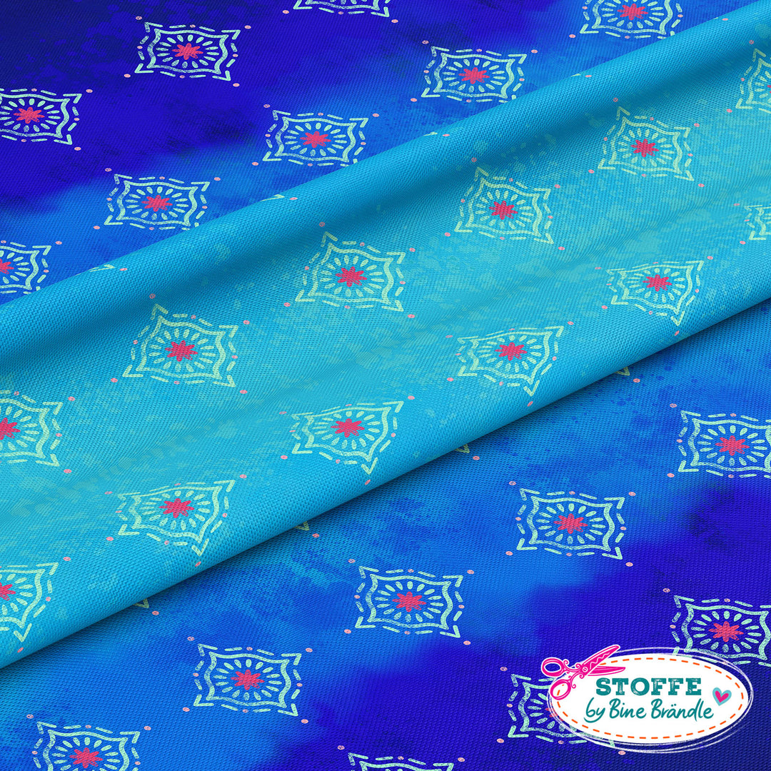 Boho-Träume blau - Stoff Klassiker