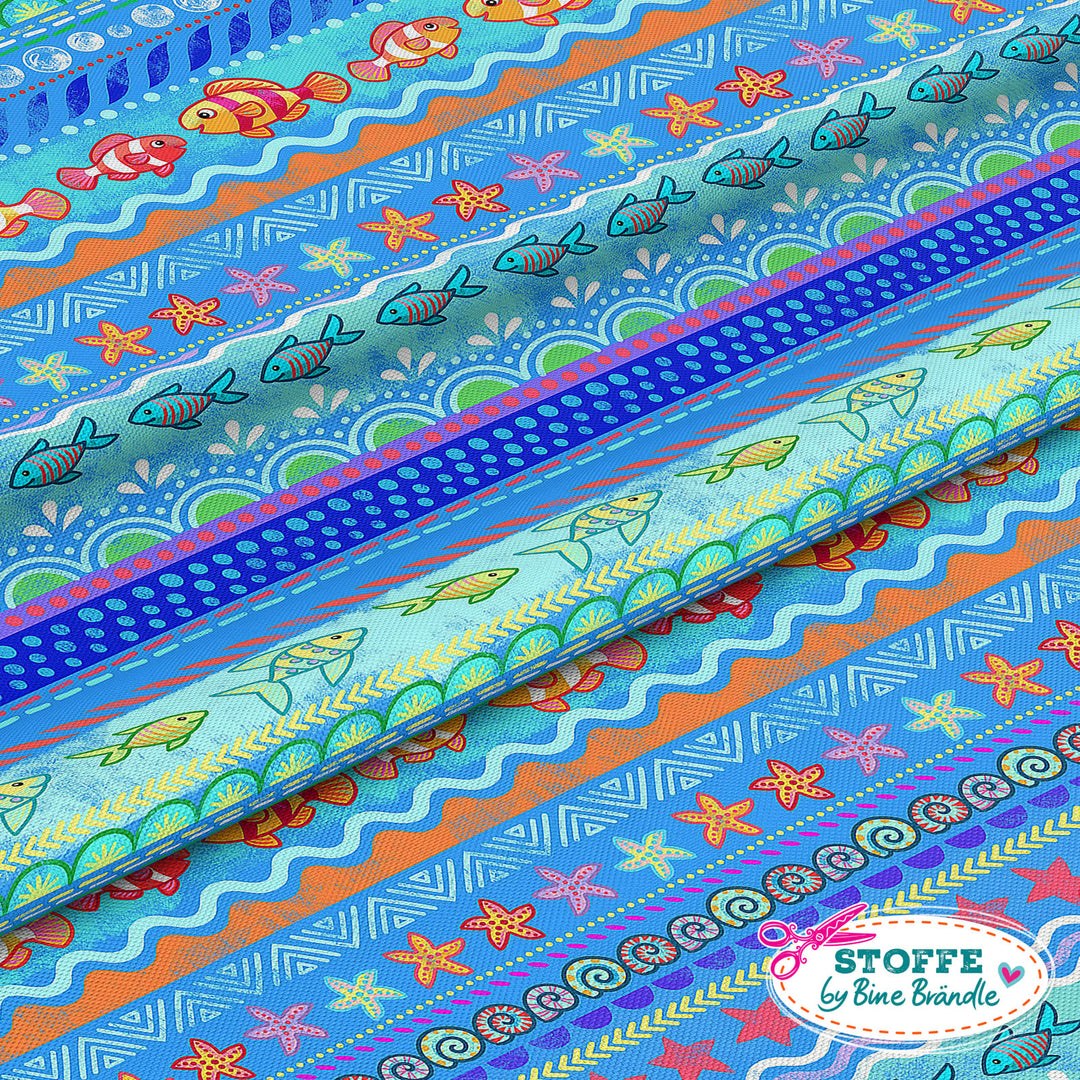 Meeres Multistereifen - Stoff Klassiker