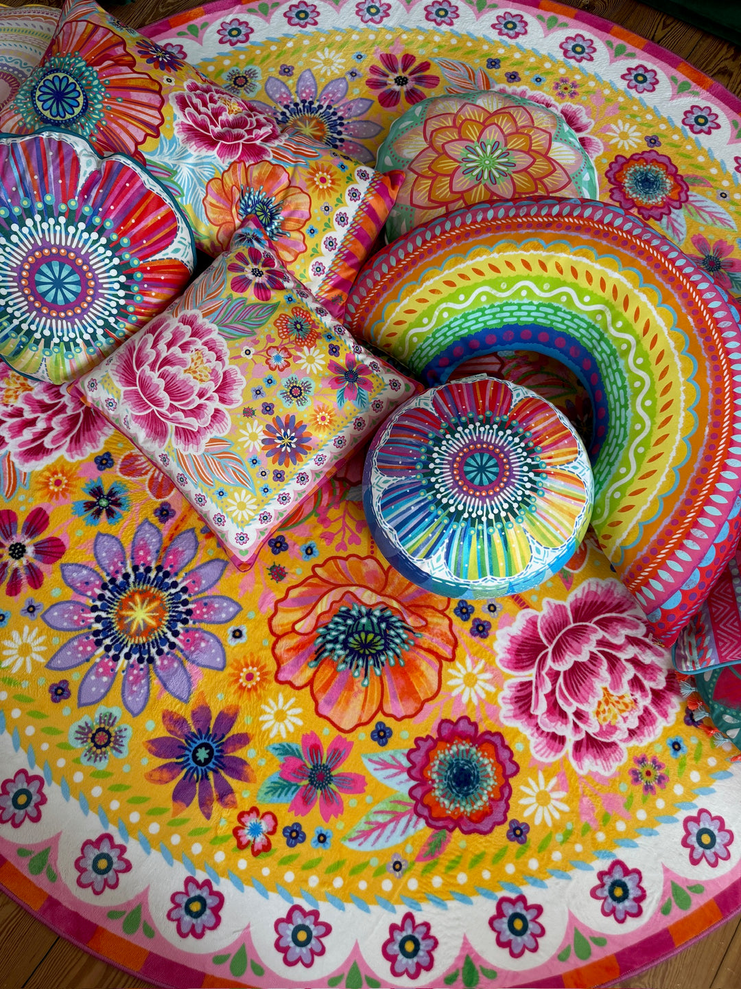 Dekokissen - Blumen Zauber - Gelb - 40 x 40 cm