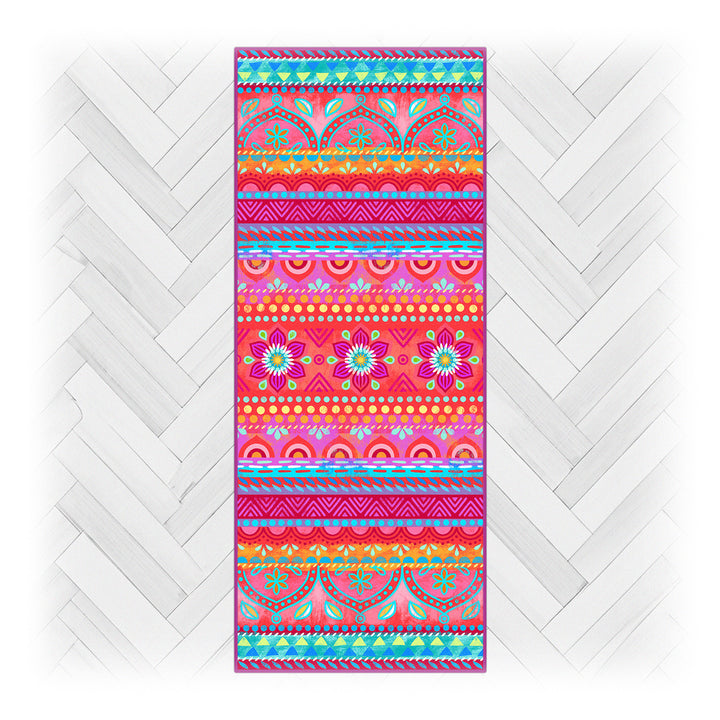 Teppich Läufer - Boho Pink-Orange