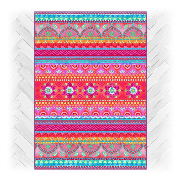 Teppich - Boho Pink-Orange
