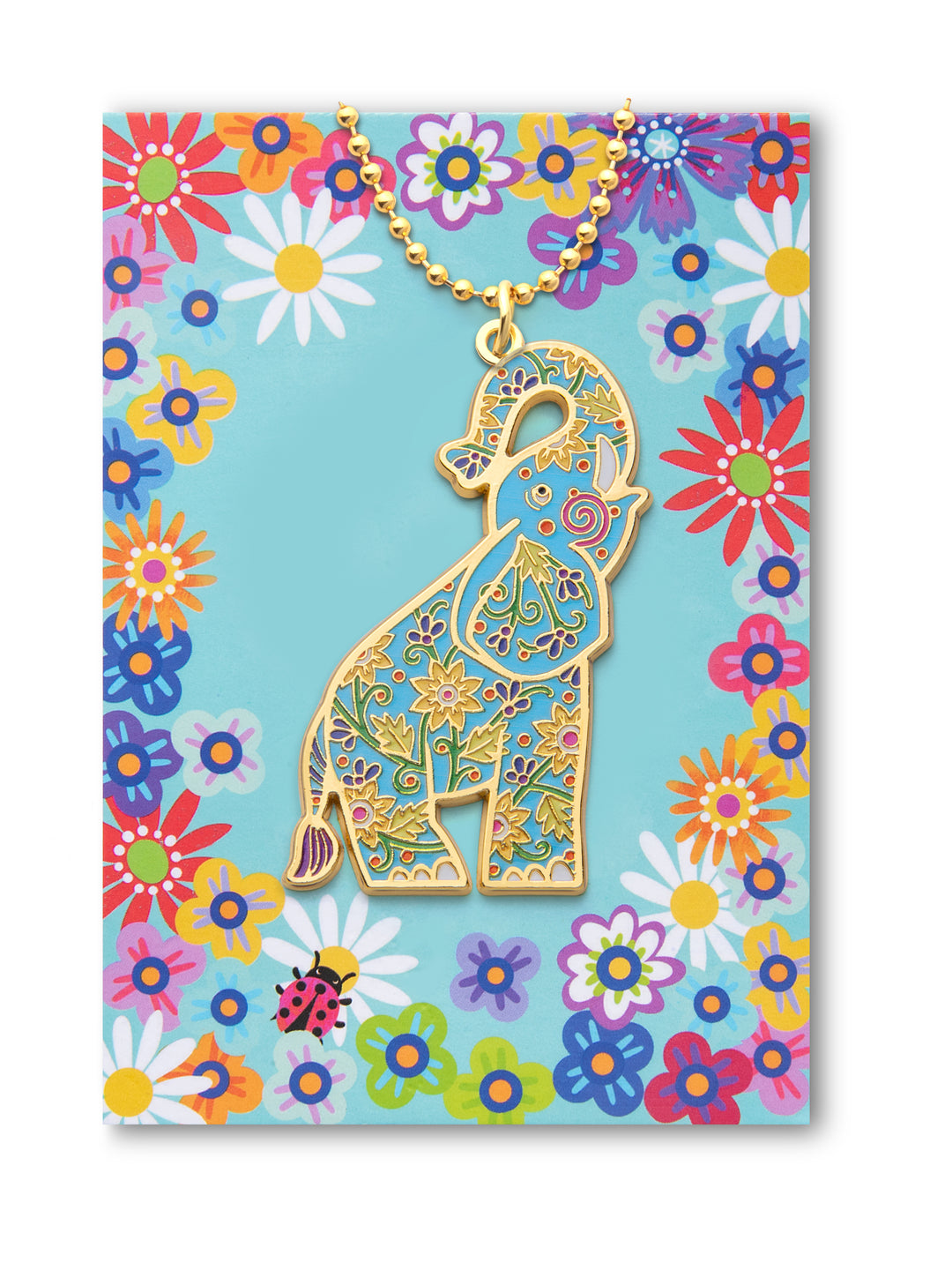 Halskette Elefant hellblau