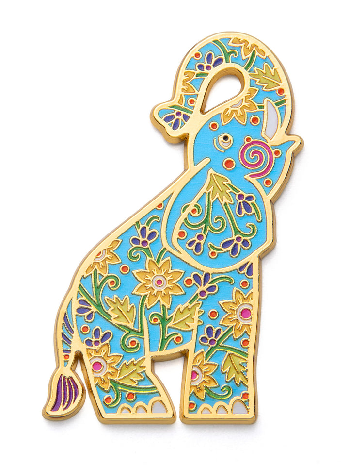 Pin Elefant hellblau