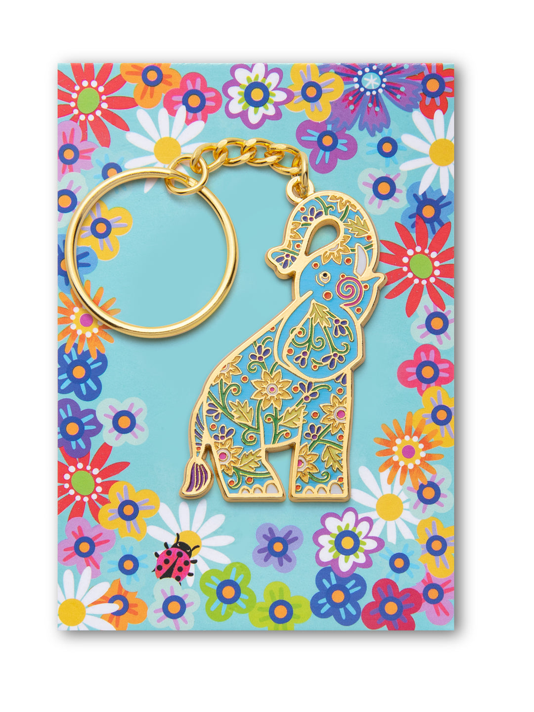 Schlüsselanhänger Elefant hellblau