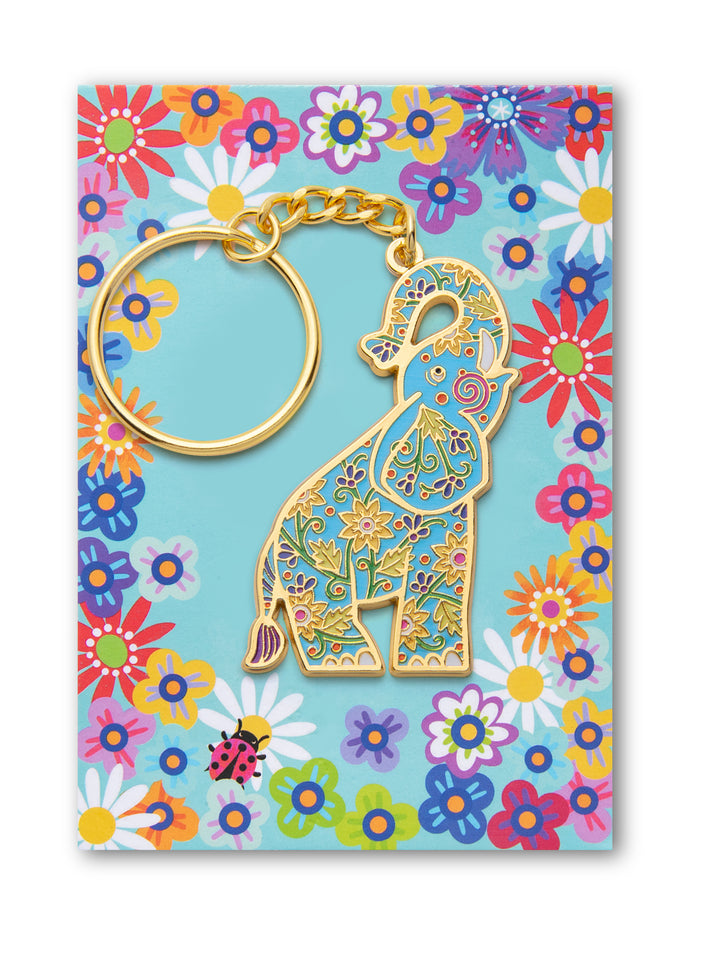 Schlüsselanhänger Elefant hellblau