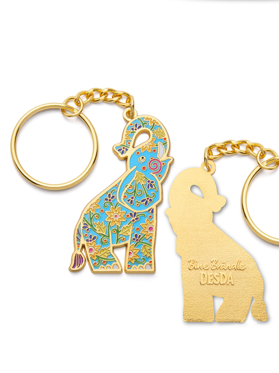 Schlüsselanhänger Elefant hellblau