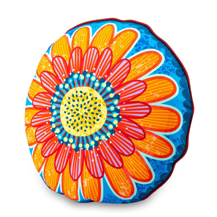 Dekokissen - Orange trifft Blau - 42 cm