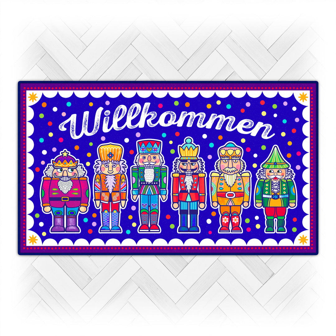 Fußmatte - Nussknacker Blau