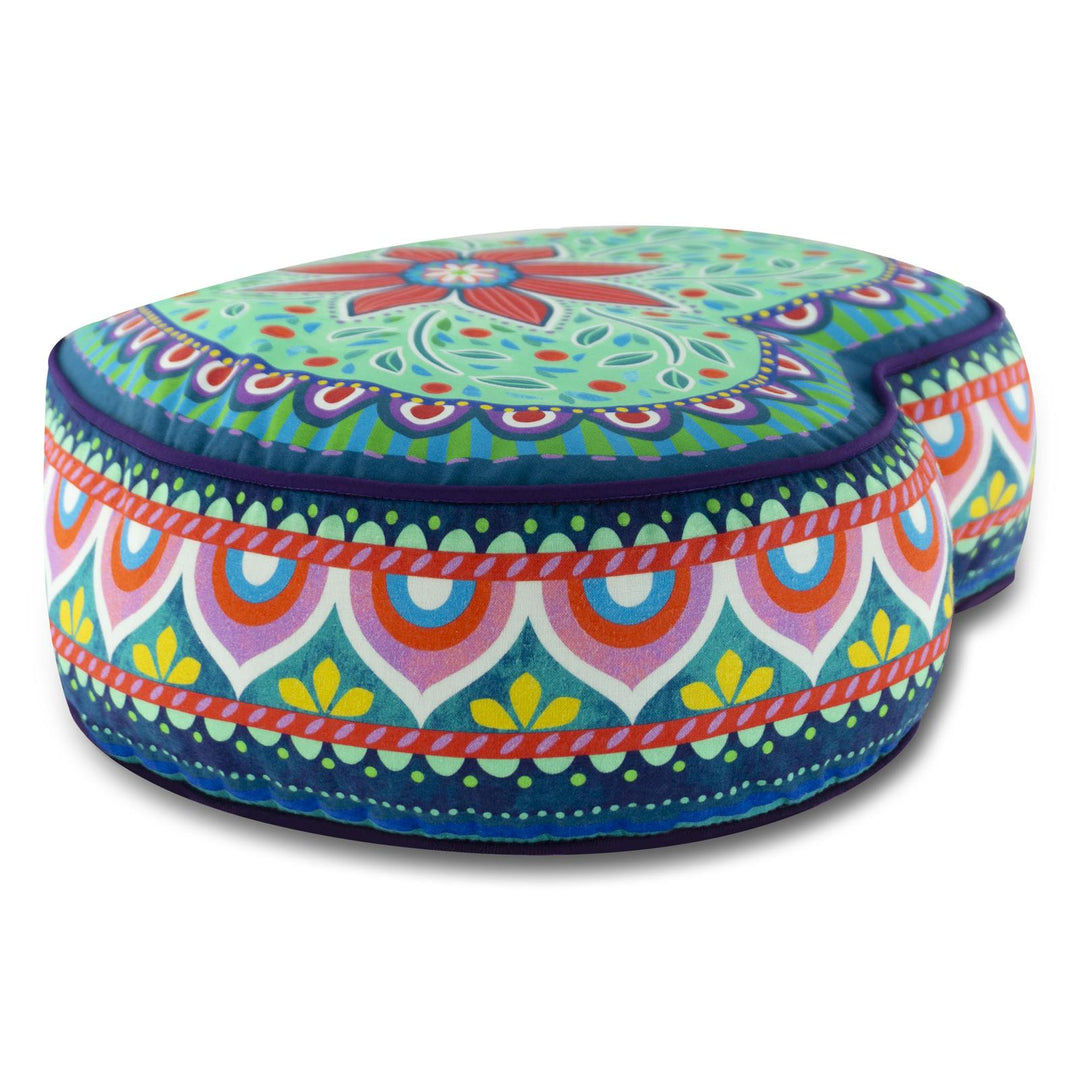 Dekokissen - Herz Grün mit Bordürenrand - 45 x 45 cm