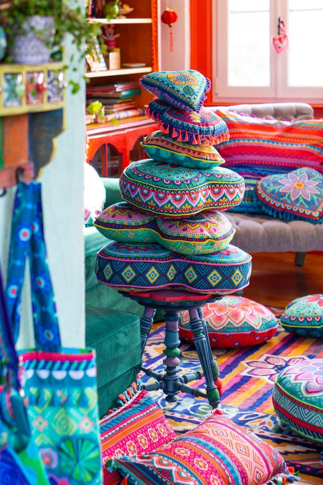 Dekokissen - Herz Grün mit Bordürenrand - 45 x 45 cm