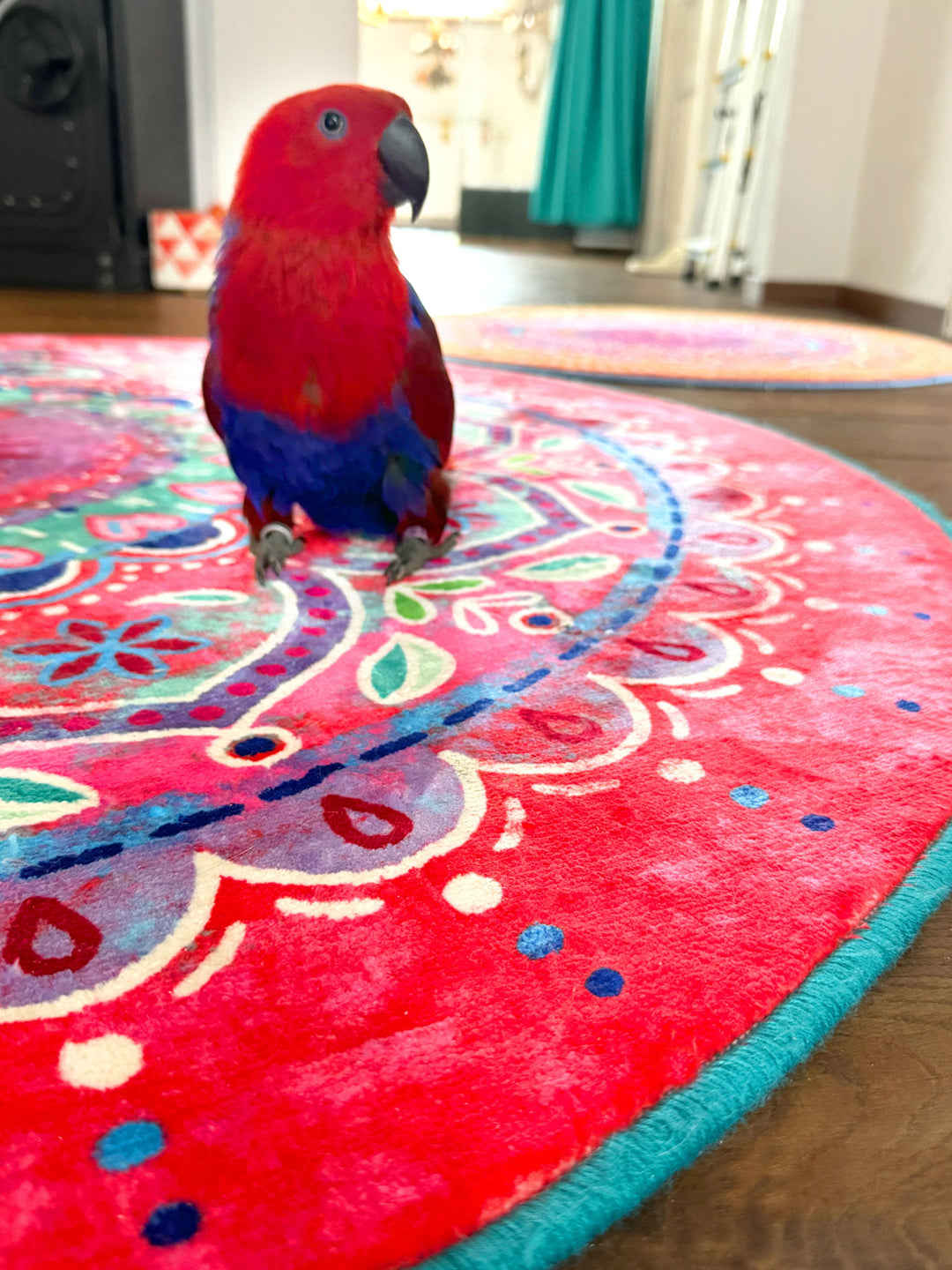 Teppich Rund - Mandala Rot