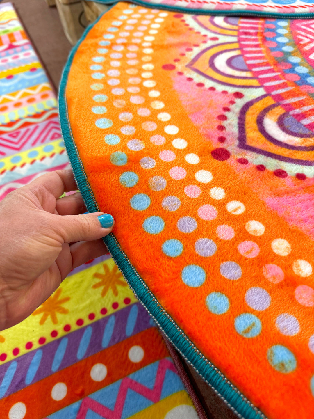 Teppich Rund - Mandala Orange