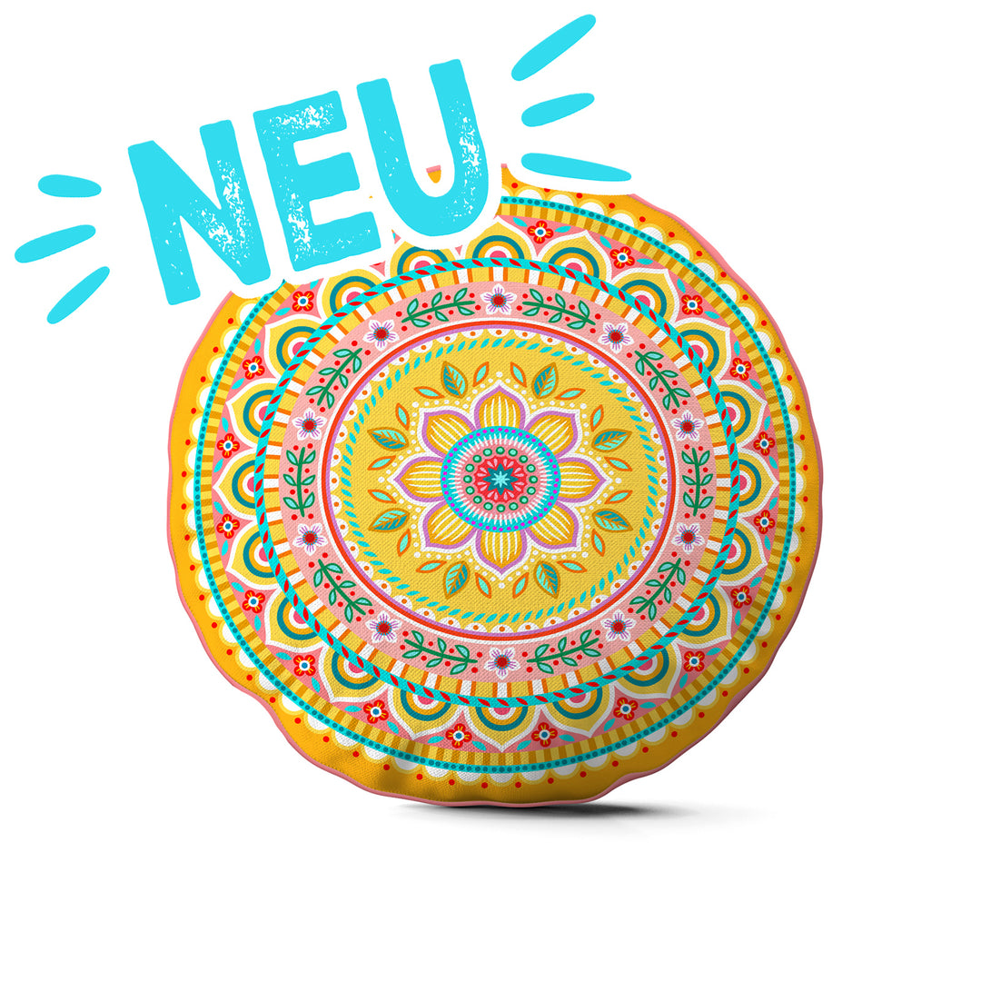 Lieblingskissen – Jasmin gelb ⌀ 50 cm