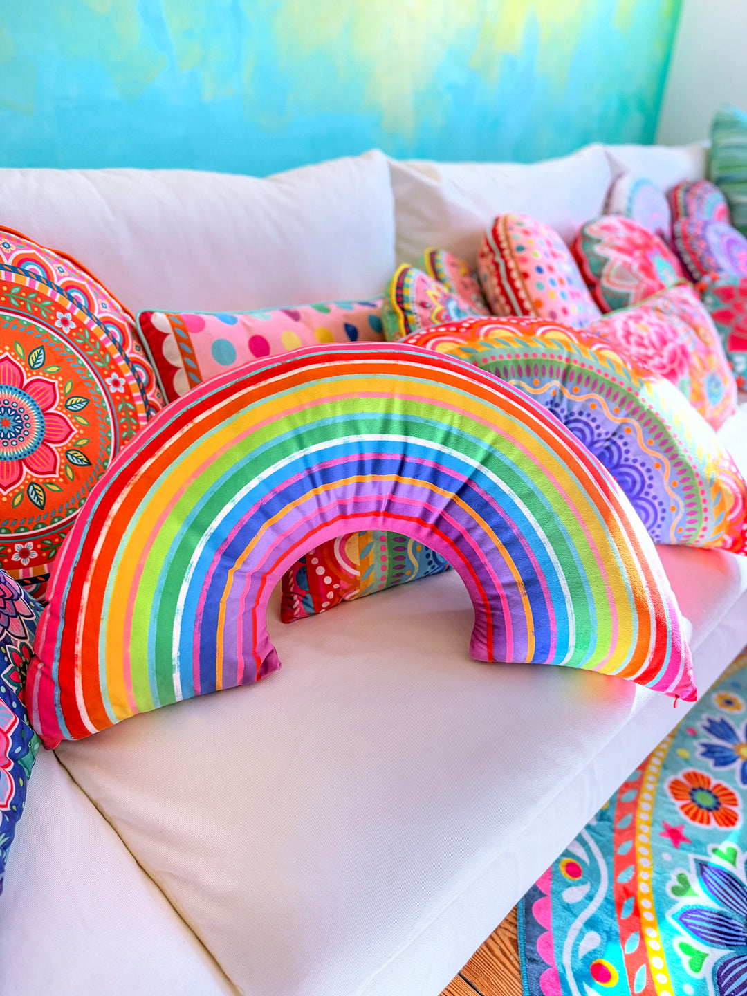 Lieblingskissen – Regenbogen 80 cm x 40 cm