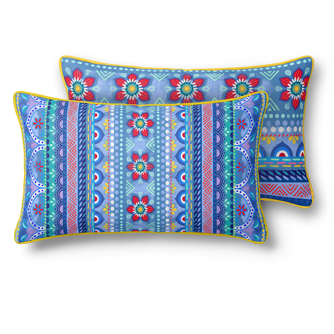 Dekokissen - Boho Blau - 60 x 30 cm