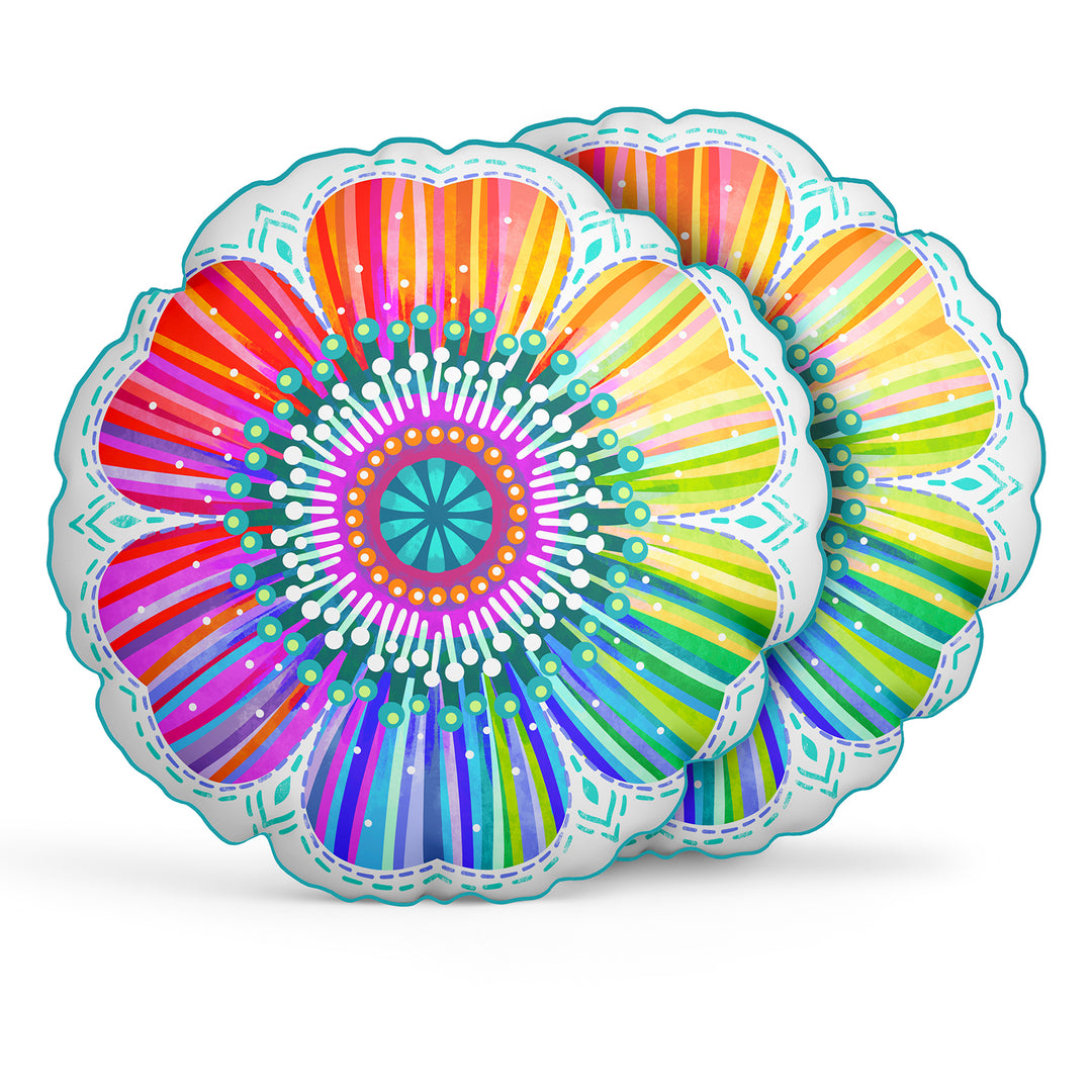 Dekokissen - Regenbogenblume - 42 cm