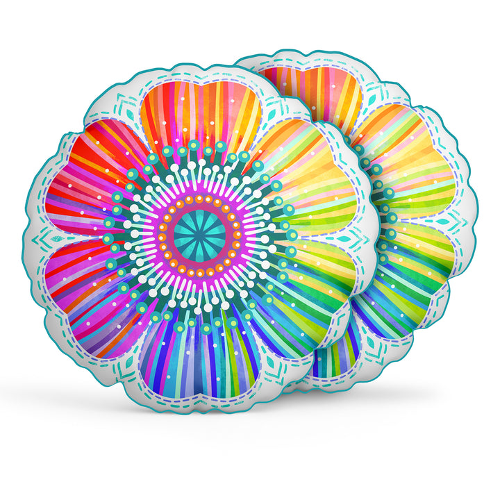 Dekokissen - Regenbogenblume - 42 cm