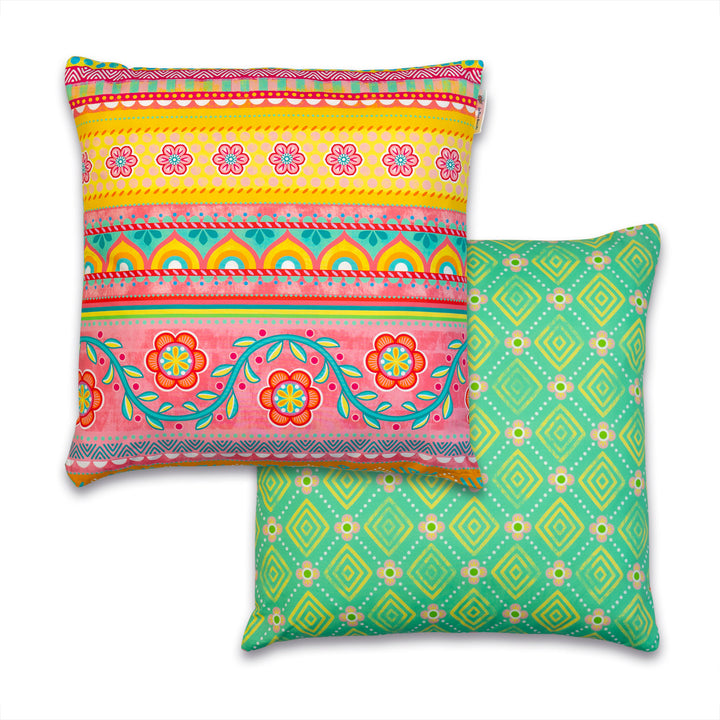 Dekokissen - Bordürenliebe Gelb - 50 x 50 cm