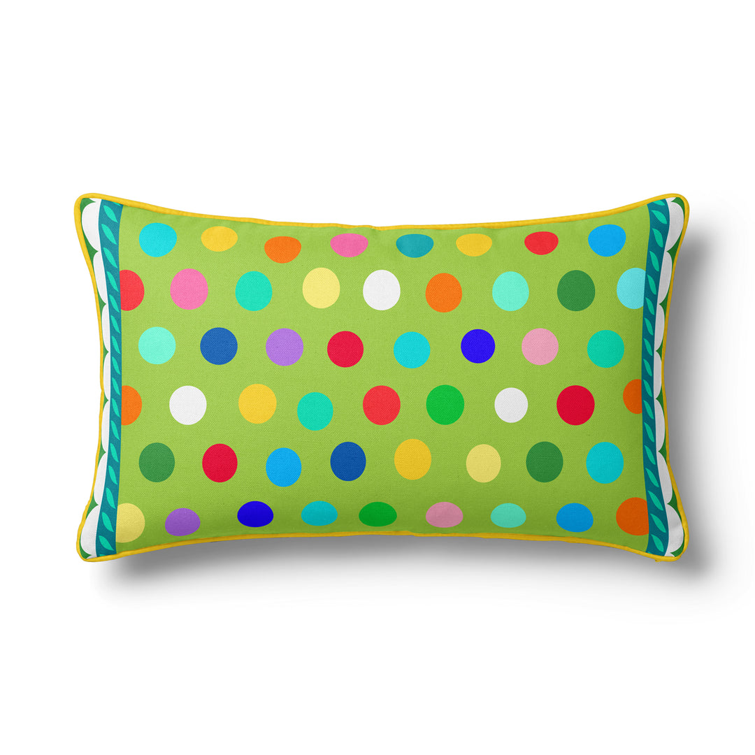 Lieblingskissen – Konfetti grün 60 cm x 30 cm