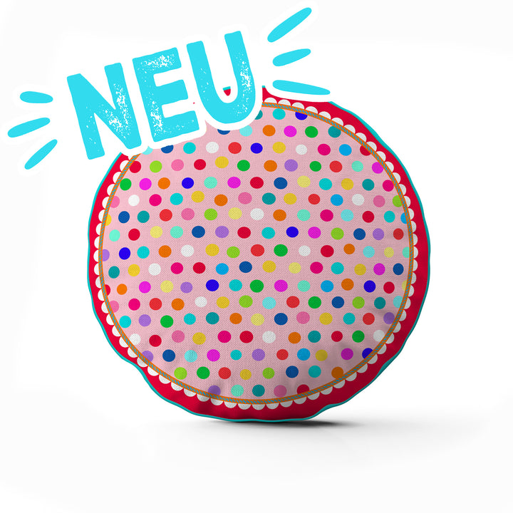 Lieblingskissen – Konfetti rosa ⌀ 50 cm