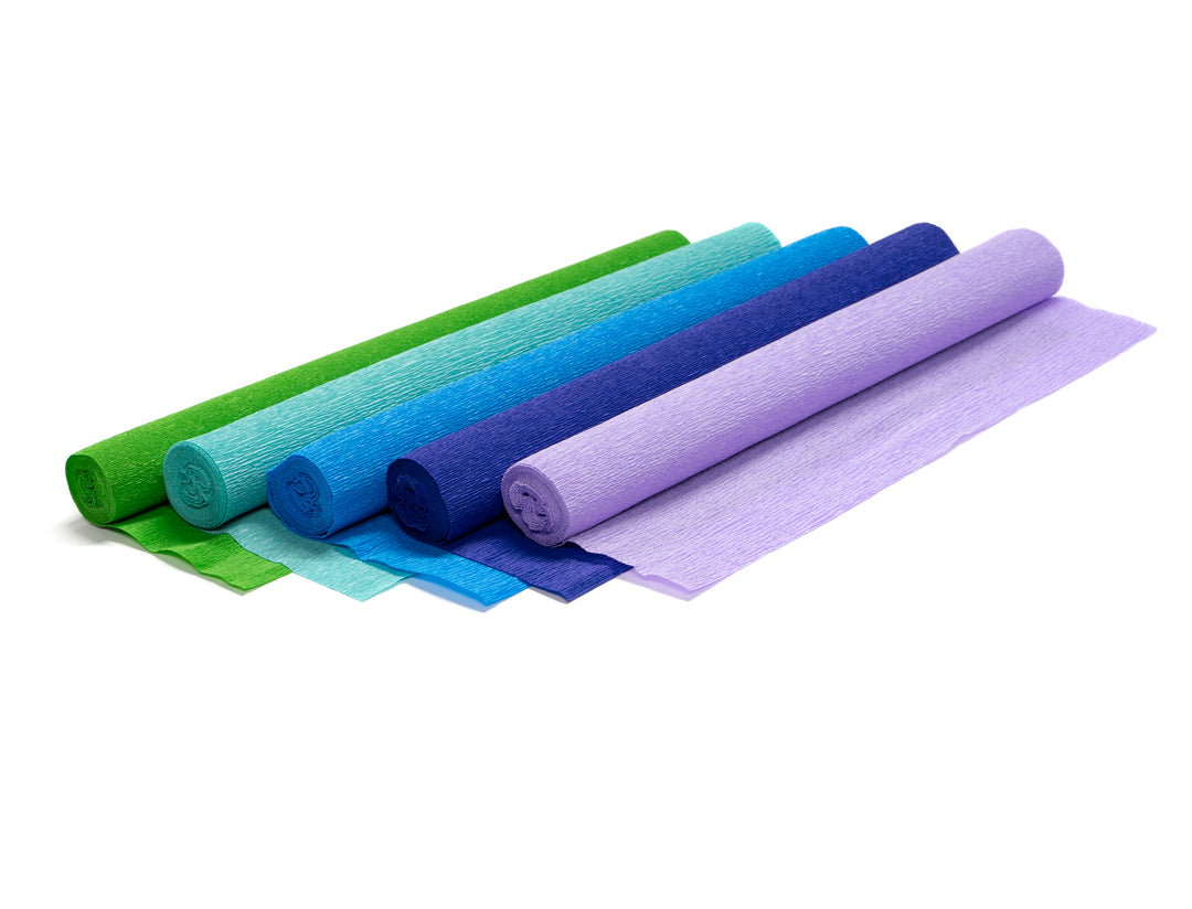 Floristenkrepp - 5er Set Kornblume