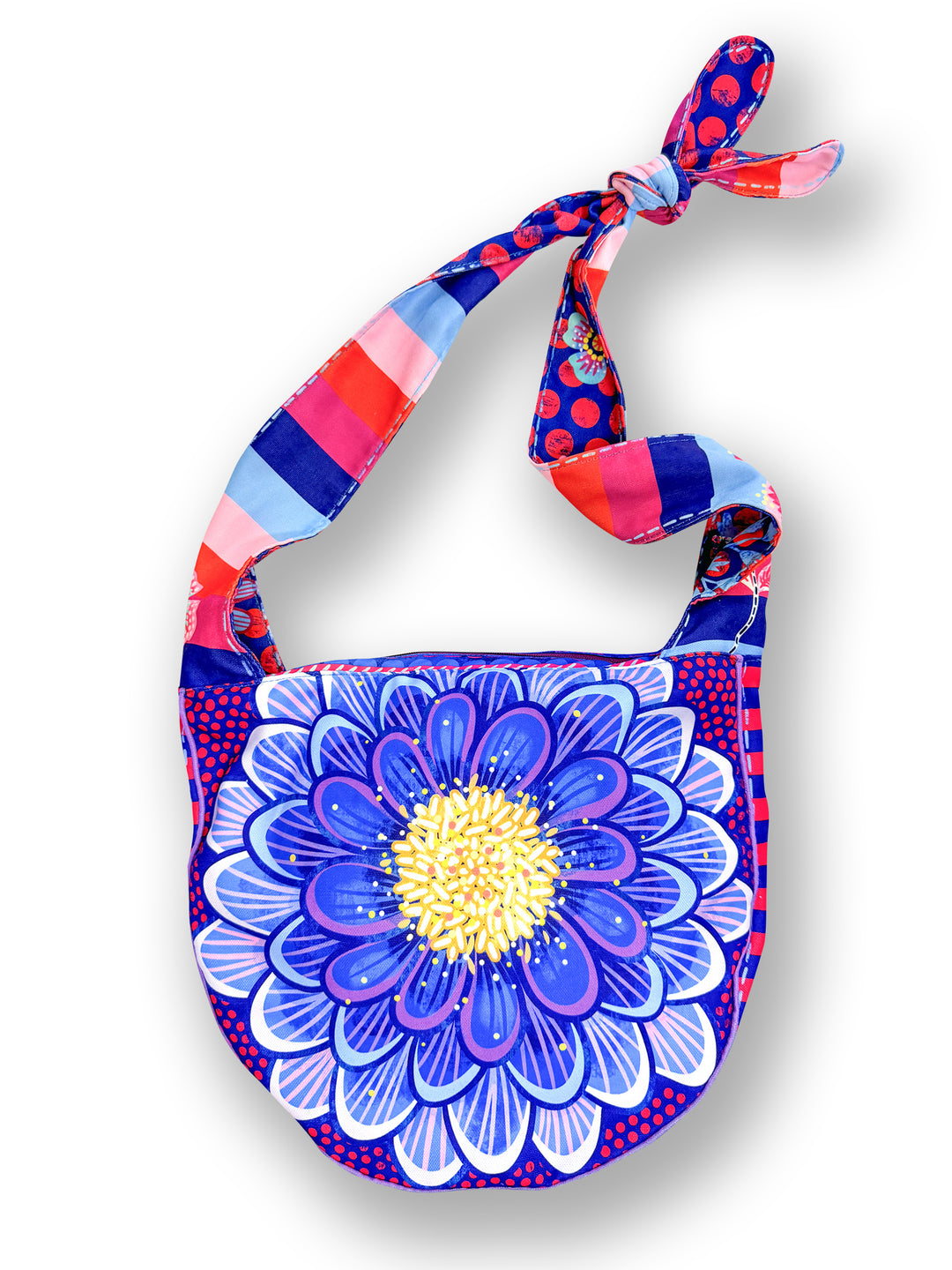 Lieblingstasche Blumenmeer blau