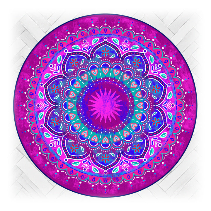 Teppich Rund - Mandala Violett