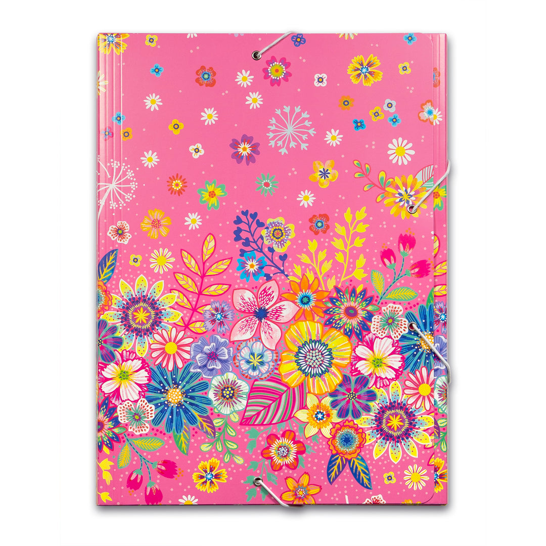 Sammelmappen, Folders für A4 - Mit elastischem Gummiband, Innenseite farbig