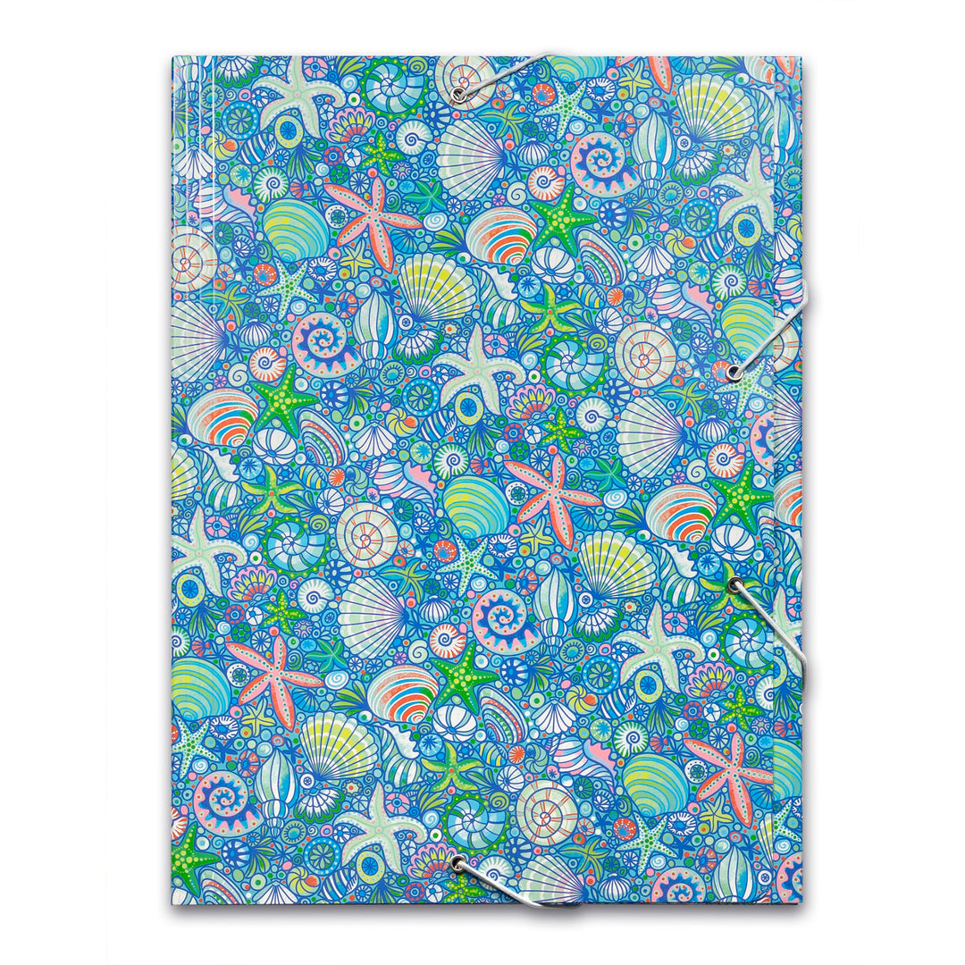 Sammelmappen, Folders für A4 - Mit elastischem Gummiband, Innenseite farbig