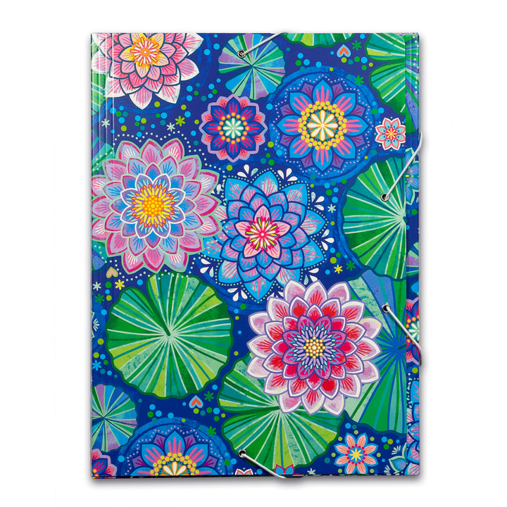 Sammelmappen, Folders für A4 - Mit elastischem Gummiband, Innenseite farbig