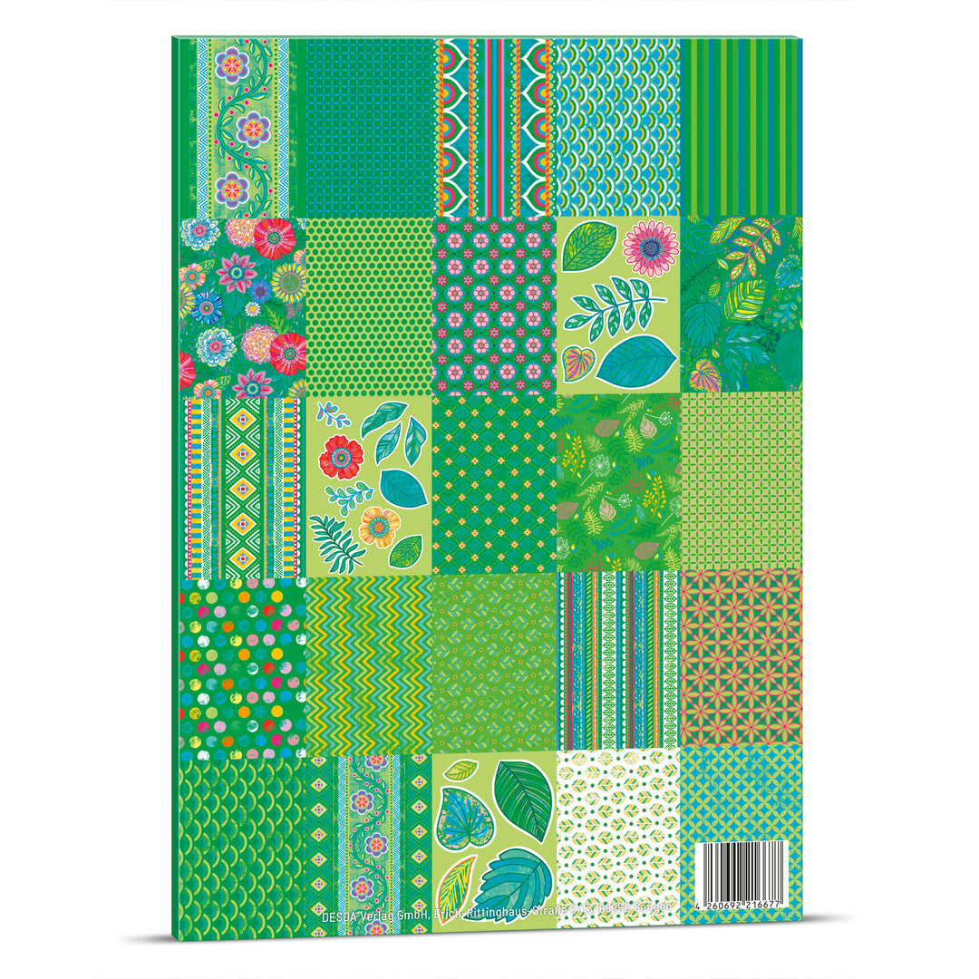 Bastel PAPIER - PAPIERMIX GRÜN