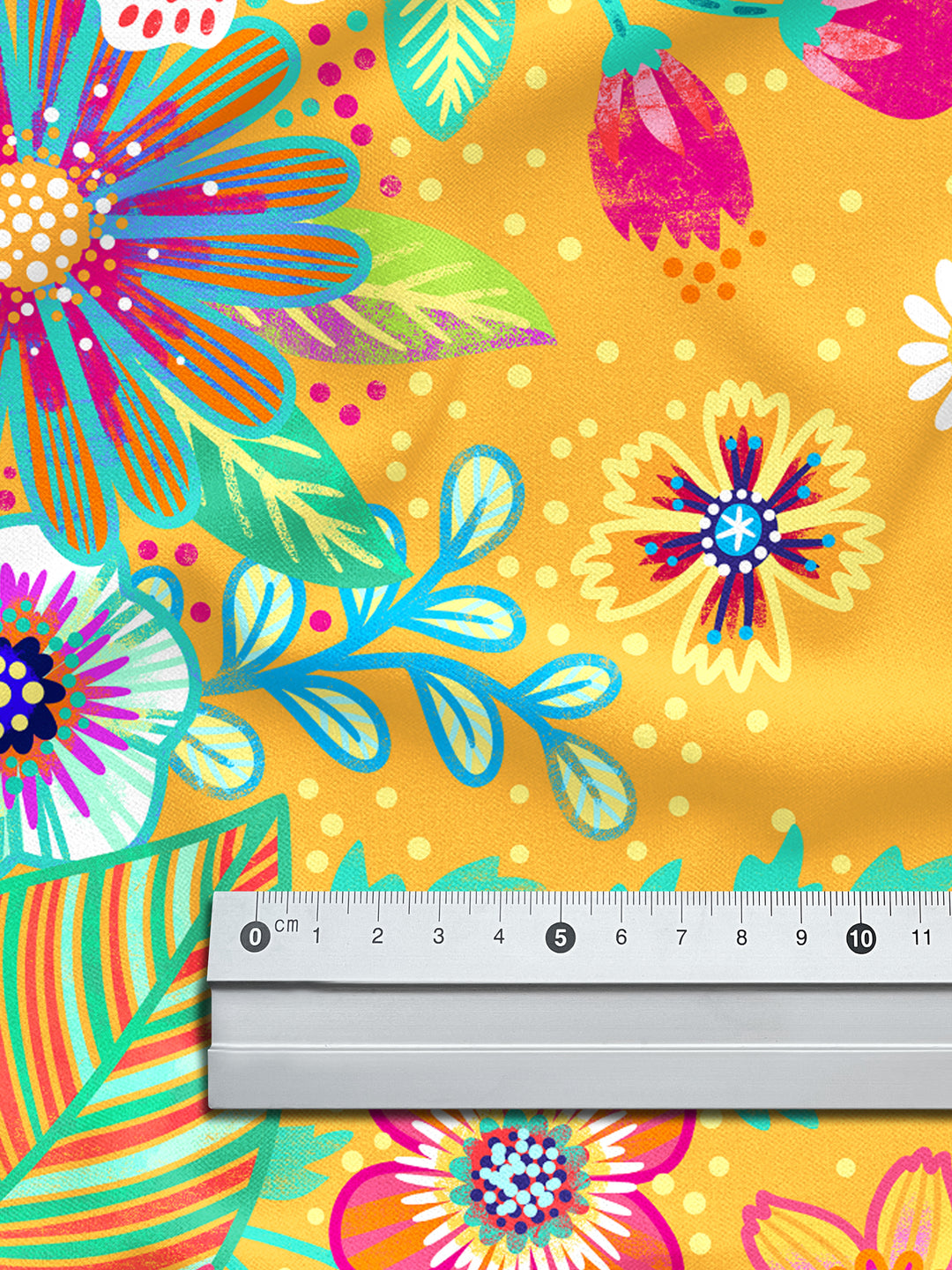 Blumenmeer gelb - Stoff Klassiker