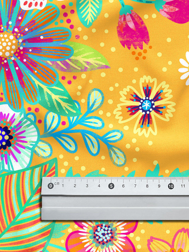 Blumenmeer gelb - Stoff Klassiker