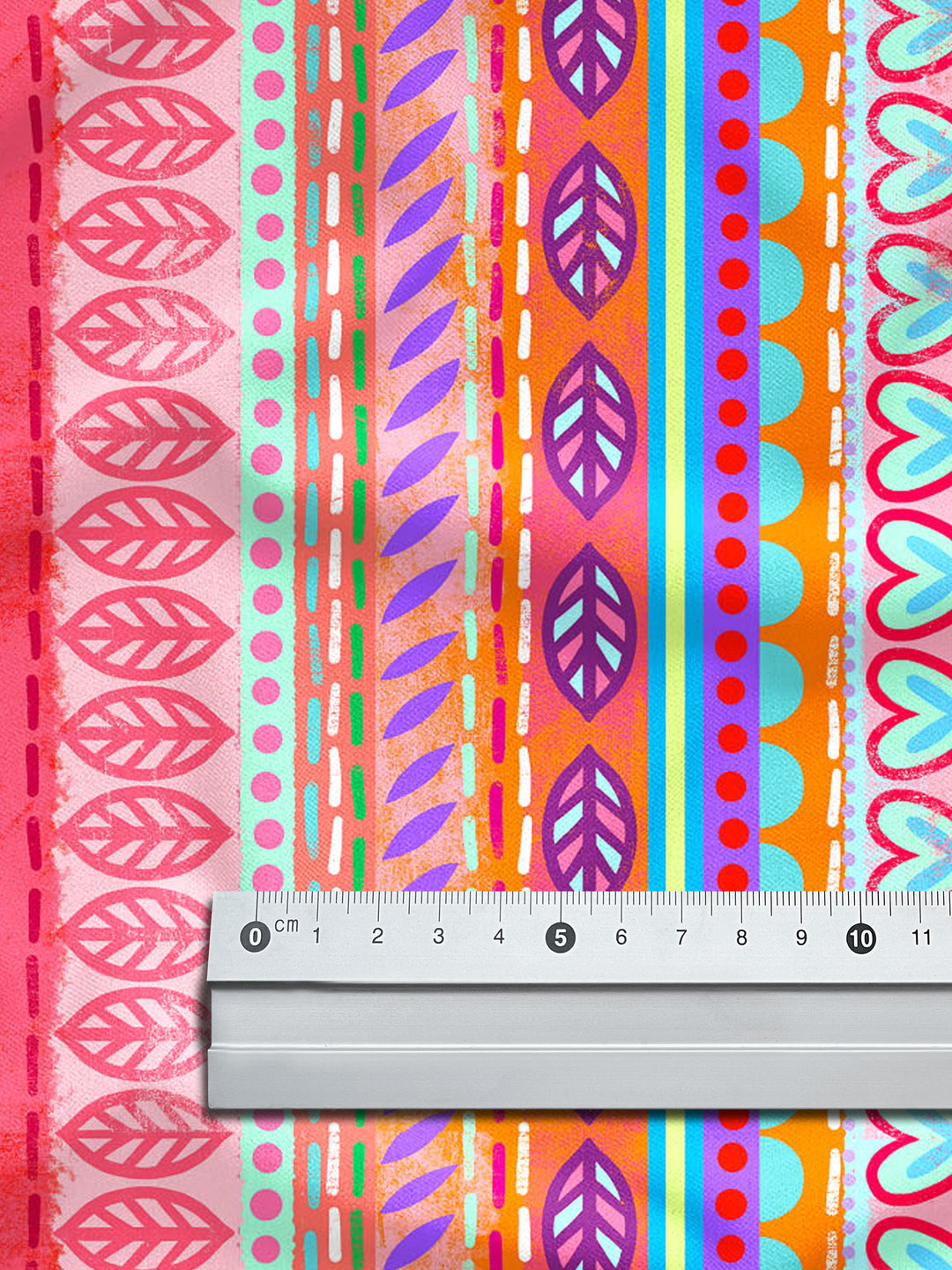 Boho-Bordüren rot - Stoff Klassiker