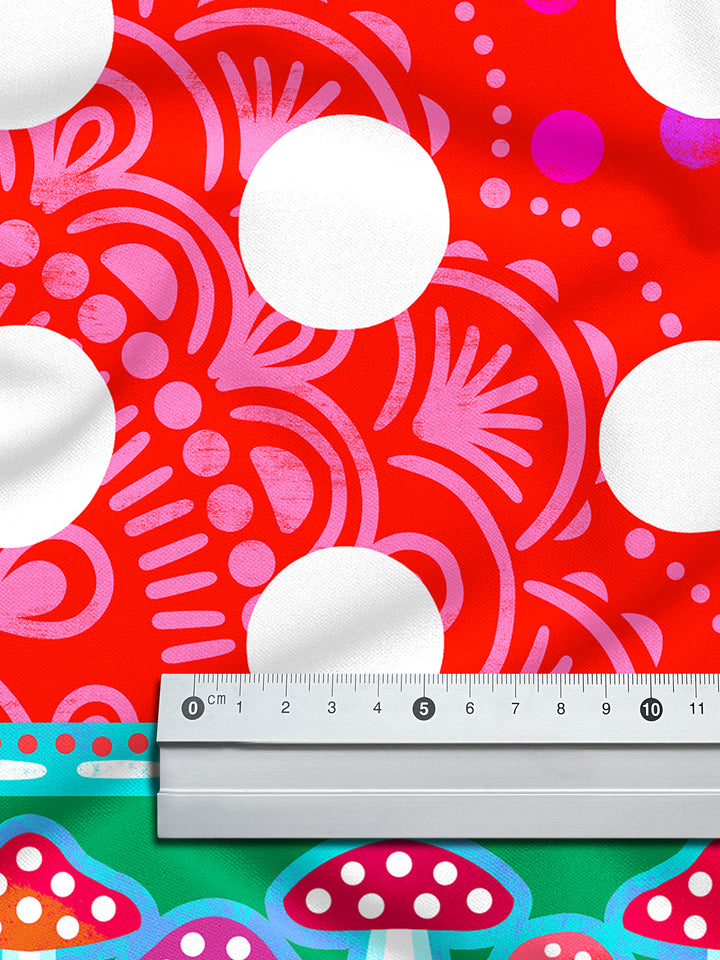 Fliegenpilzpunkte groß - Stoff Klassiker - 2 Meter