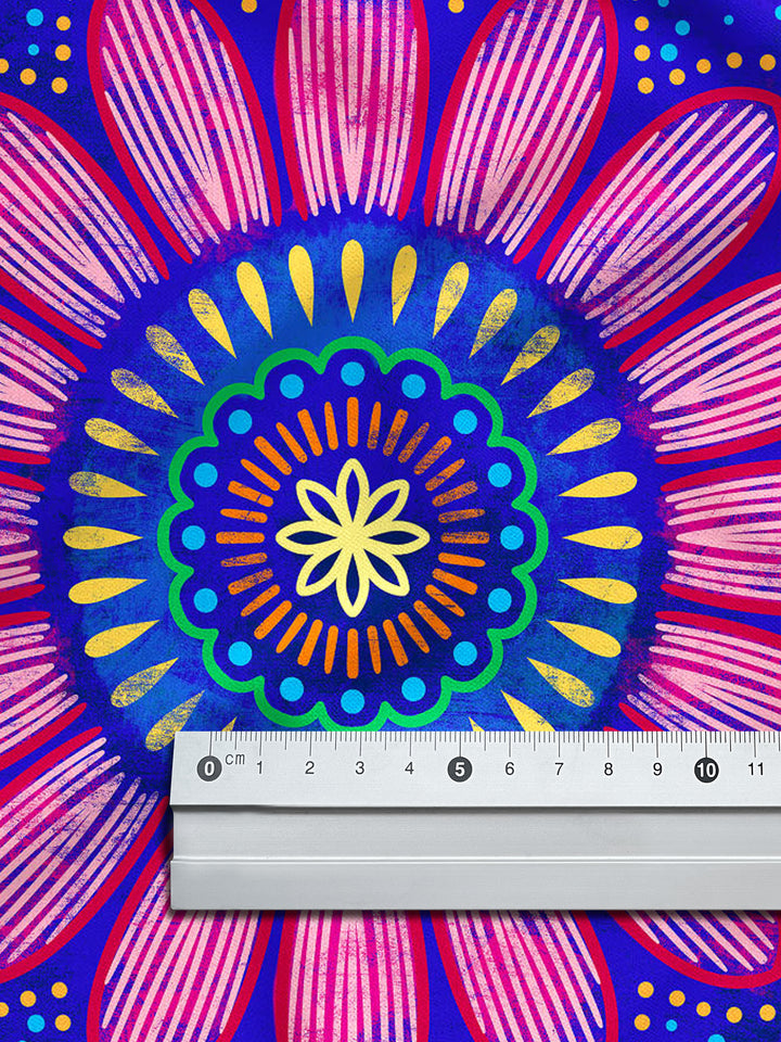 Mandalas dunkelblau - Stoff Klassiker