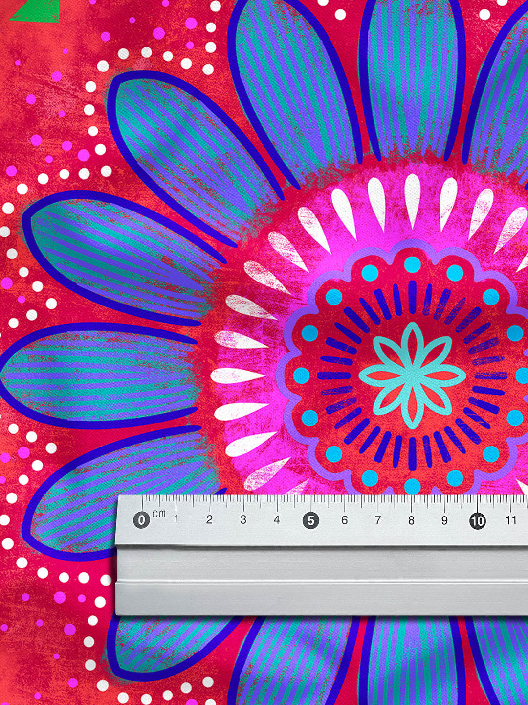 Mandala rot - Stoff Klassiker