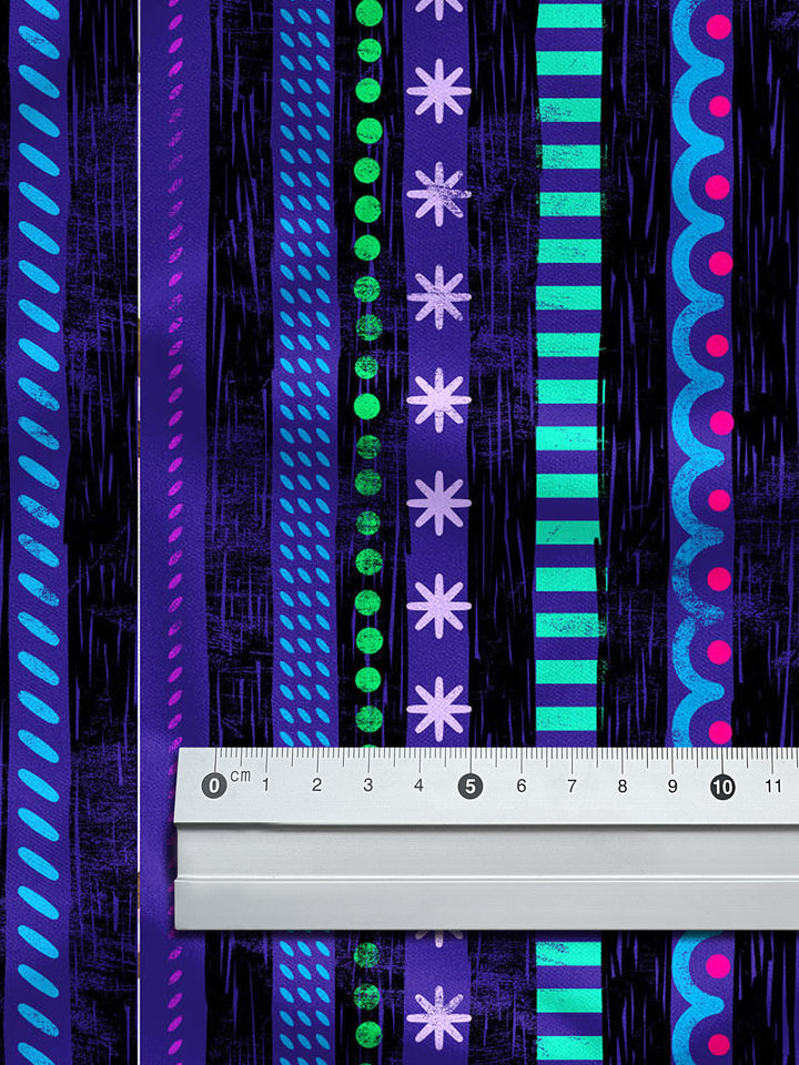 Mitternachts Multistreifen - Stoff Klassiker