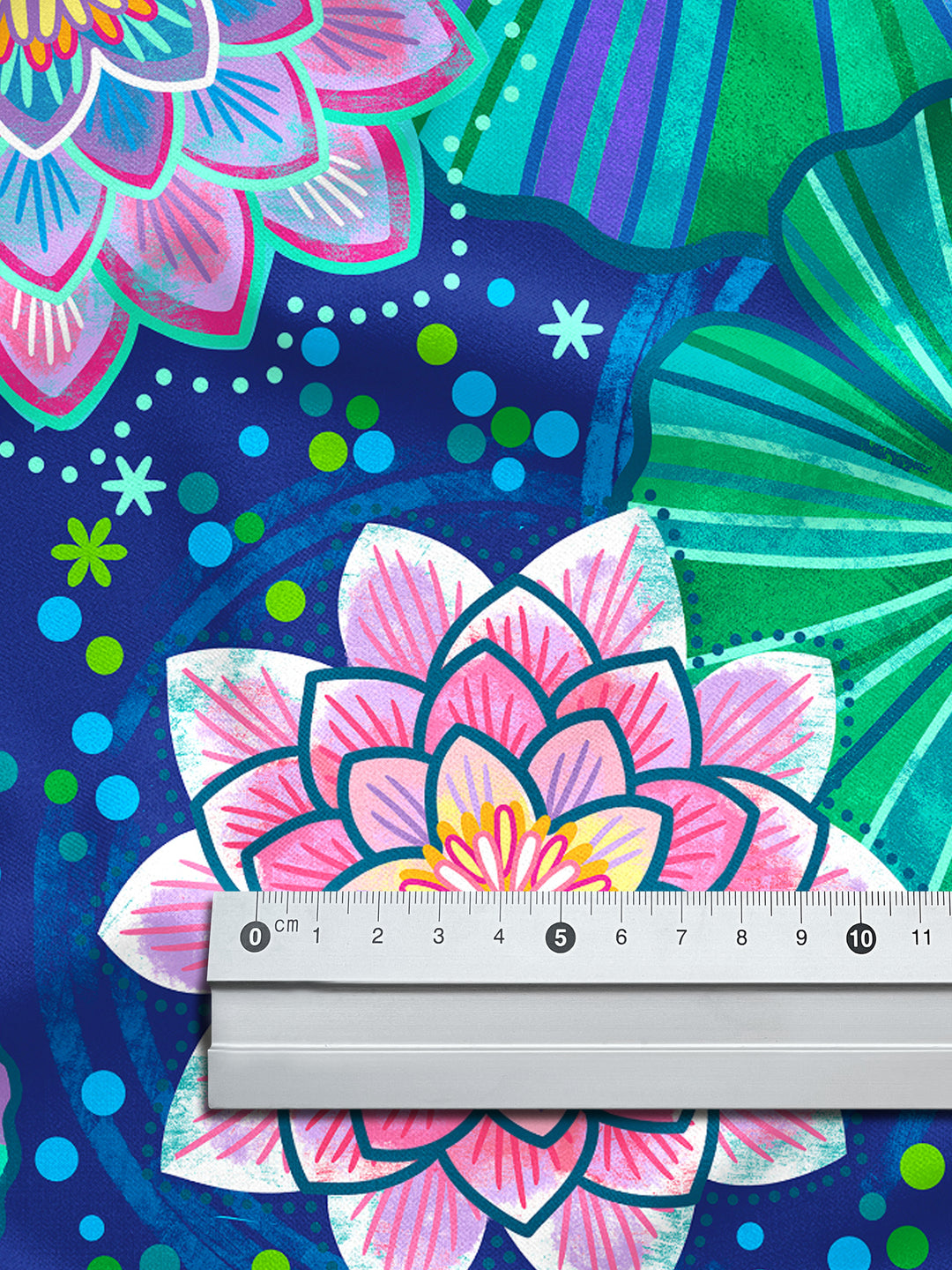 Seerosenstoff dunkelblau - Stoff Klassiker