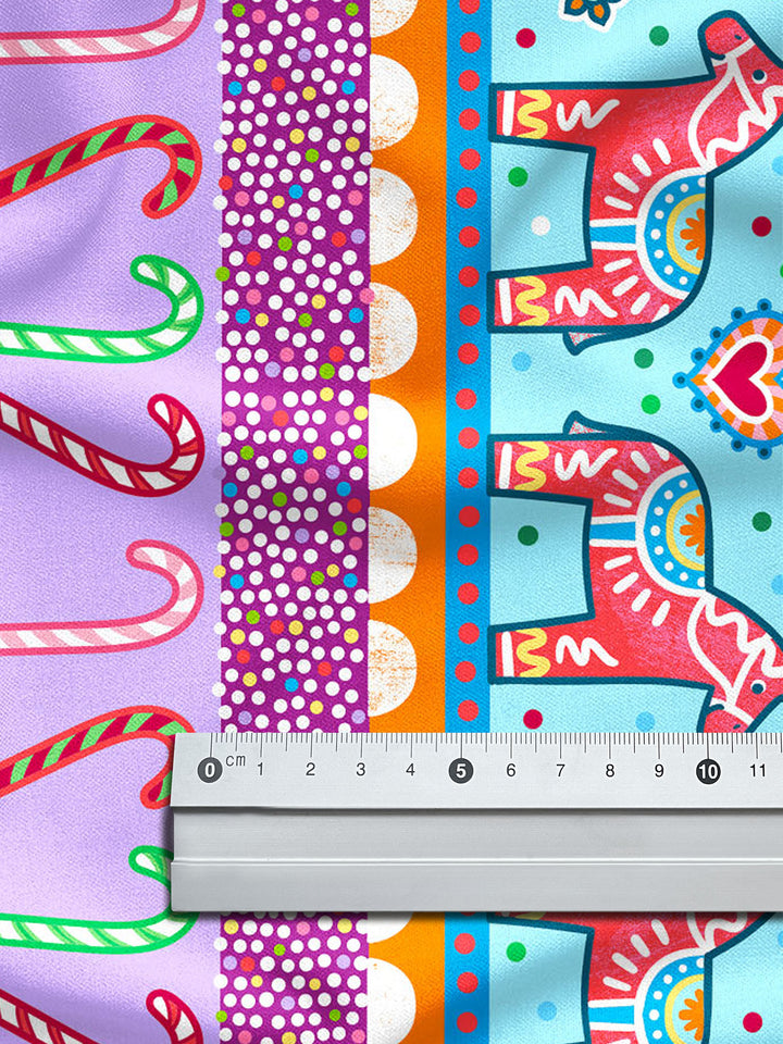 Weihnachts-Multistreifen - Stoff Klassiker