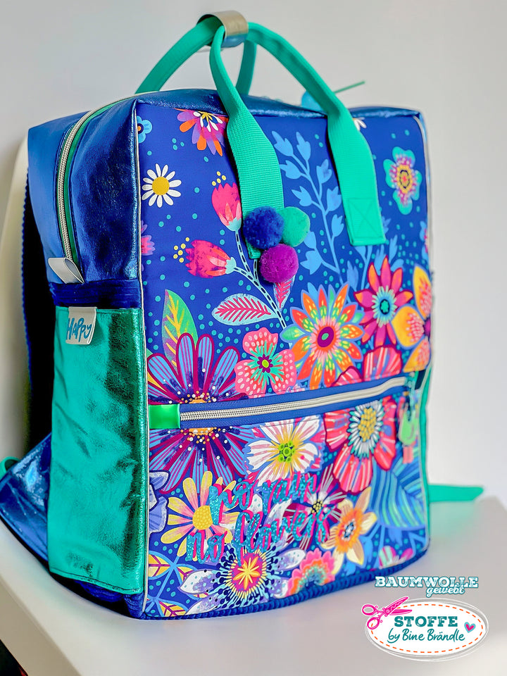 Blumenmeer Dunkelblau - Stoff Klassiker