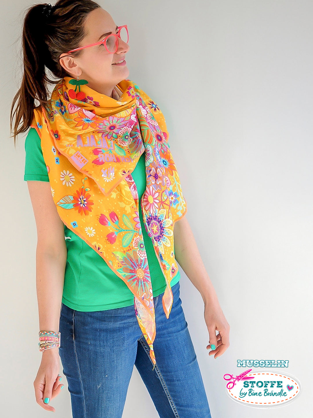 Blumenmeer gelb - Stoff Klassiker