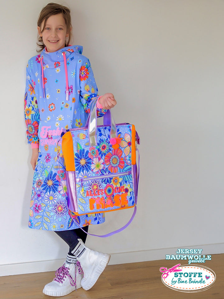 Blumenmeer Hellblau - Stoff Klassiker