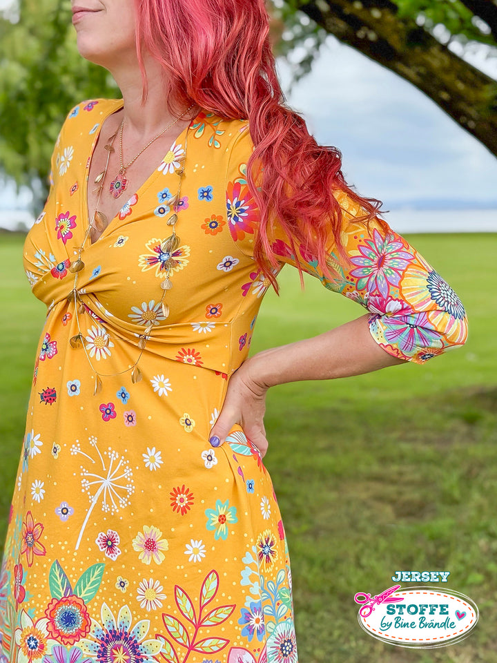 Blumenmeer gelb - Stoff Klassiker