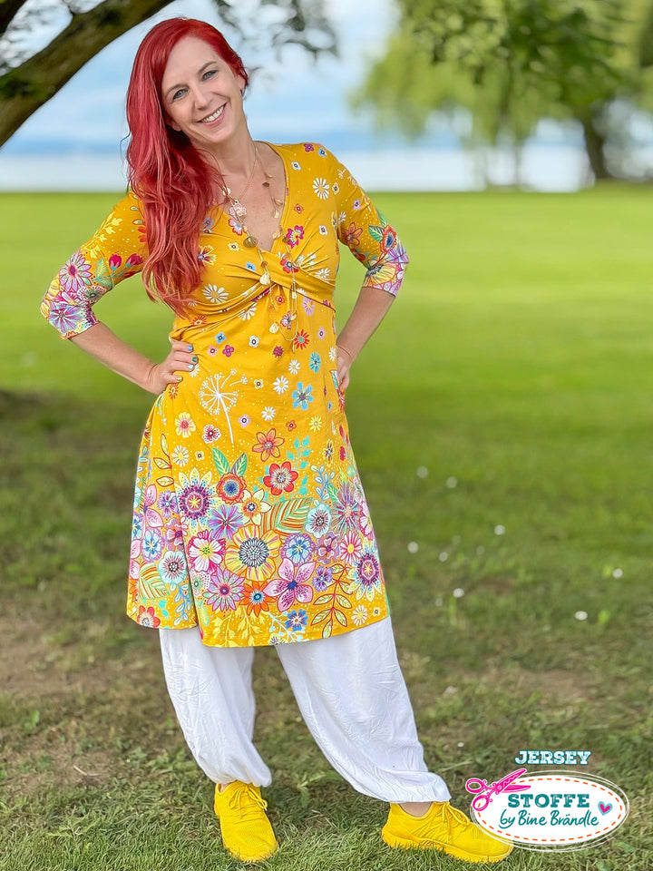 Blumenmeer gelb - Stoff Klassiker