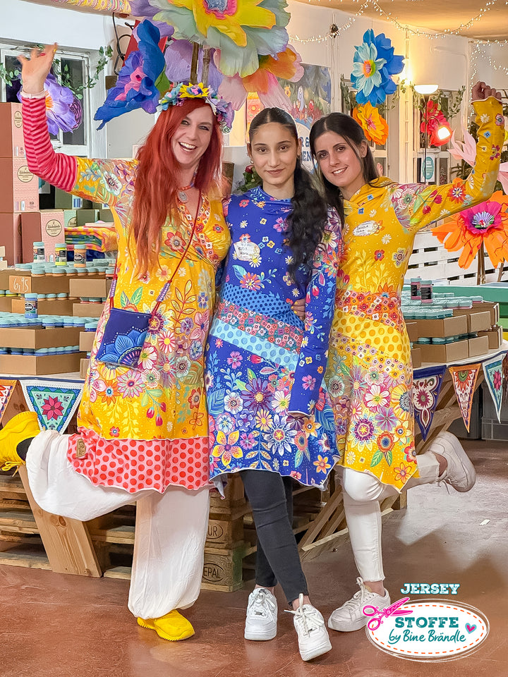 Blumenmeer gelb - Stoff Klassiker