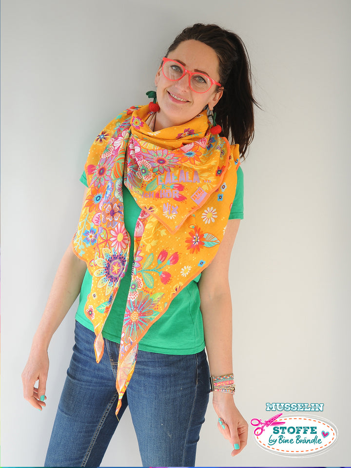 Blumenmeer gelb - Stoff Klassiker