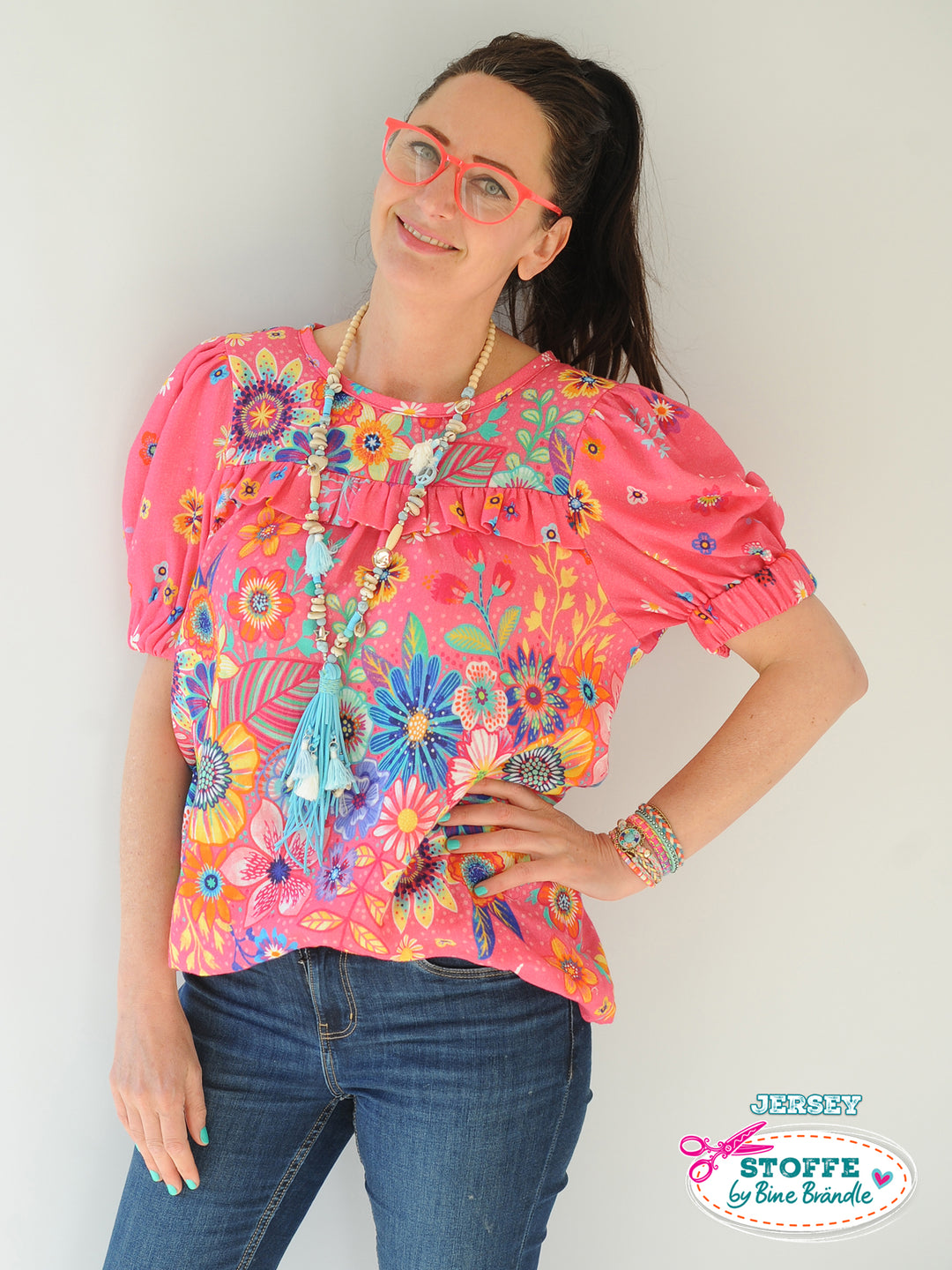 Blumenmeer pink - Stoff Klassiker