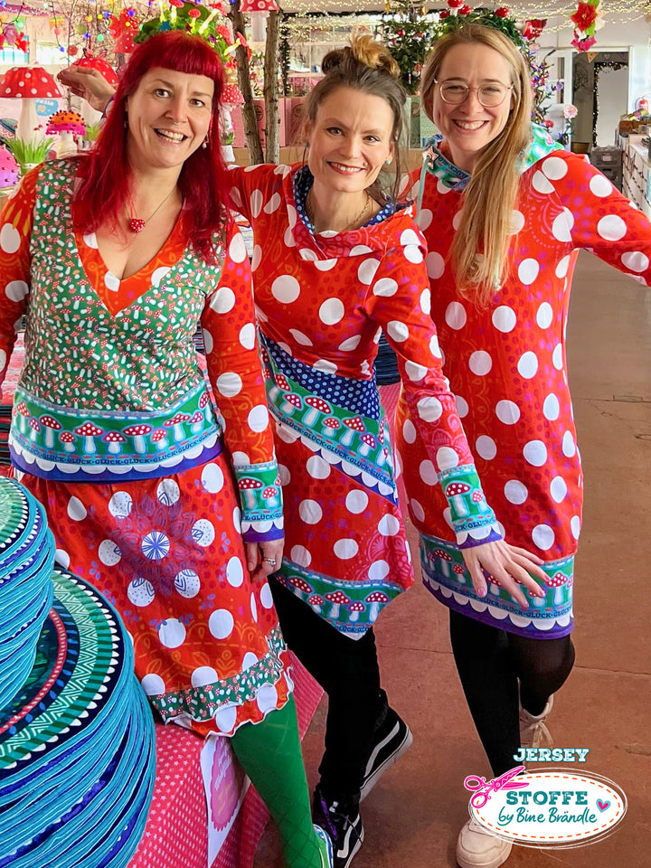 Fliegenpilzpunkte groß - Stoff Klassiker - 2 Meter