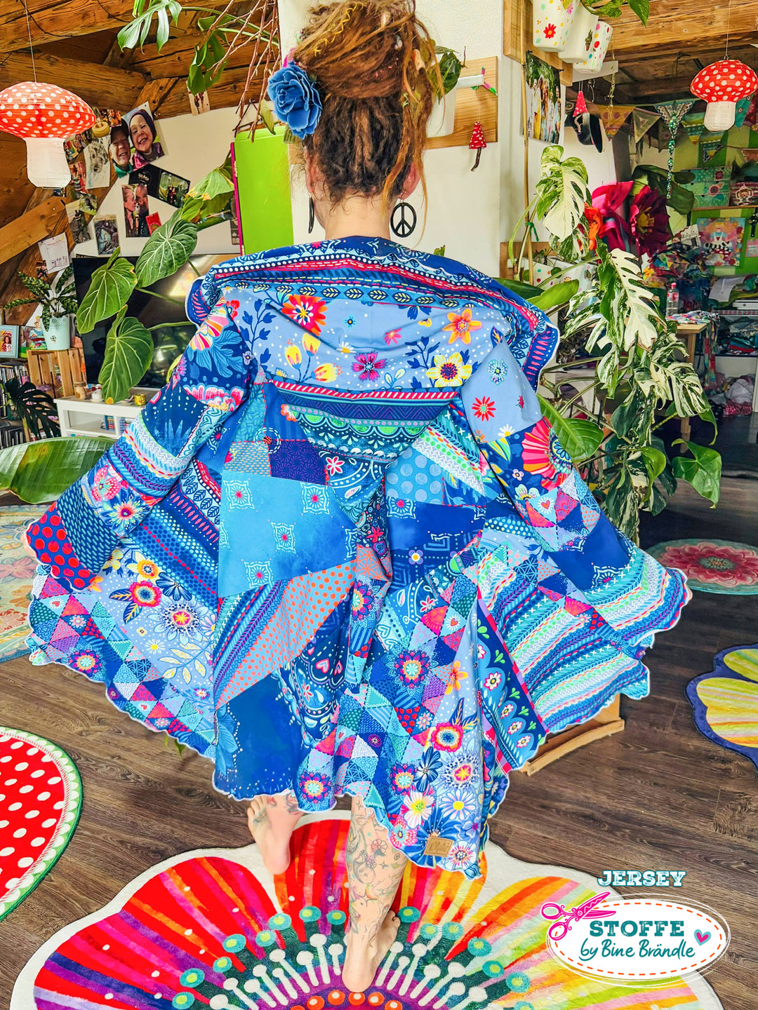 Boho-Träume blau - Stoff Klassiker